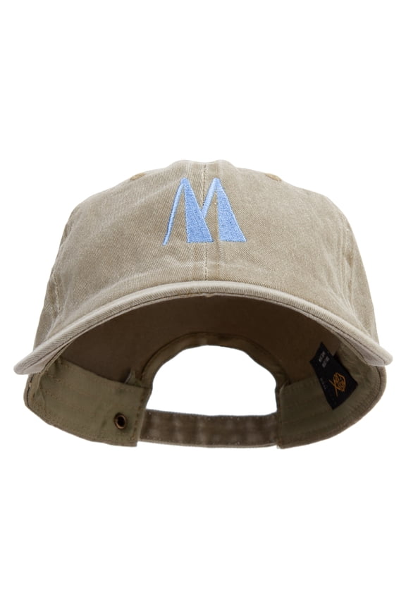 Artistic Letter M Cotton Twill Premium Pigment Dyed Cap - Khaki OSFM