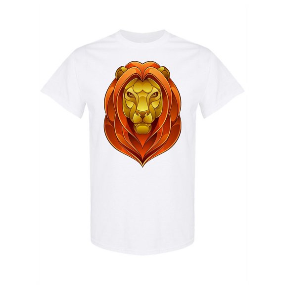 Artistic Lion Head T-Shirt Men -Image by Shutterstock, Male Medium