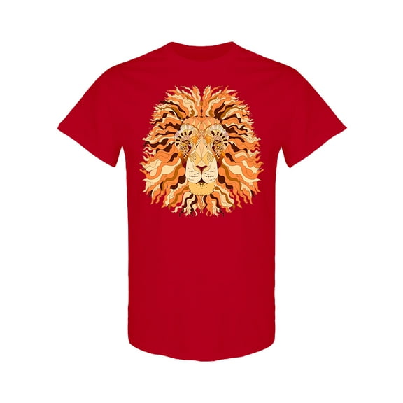 Artistic Lion T-Shirt Men -Image by Shutterstock, Male 3X-Large