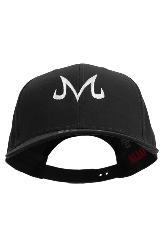 Artistic M Design Embroidered Solid Cotton Twill Prostyle Cap - Black OSFM