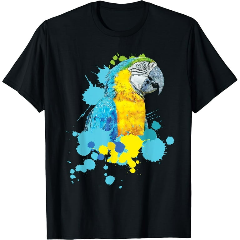 Artistic Macaw Art Parrot Lover Birdwatcher Zookeeper T-Shirt