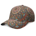 thumbnail image 1 of Artistic Mandala Baseball Cap – Ethnic Tribal Dad Hat Featuring Boho Vintage Sacred Pattern, Geometric Spiritual Abstract Design, 1 of 7