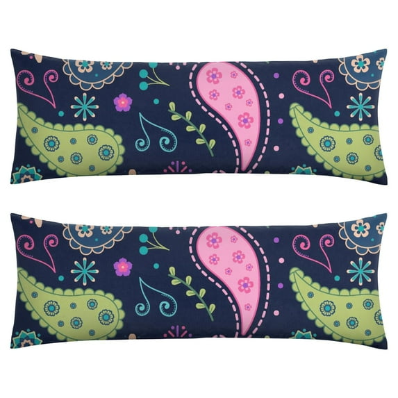 Artistic Mandala Body Pillow Cover 20x54 - Exotic Boho Pillowcase with Invisible Zipper, Soft & Breathable for Full Body Support, Machine Washable