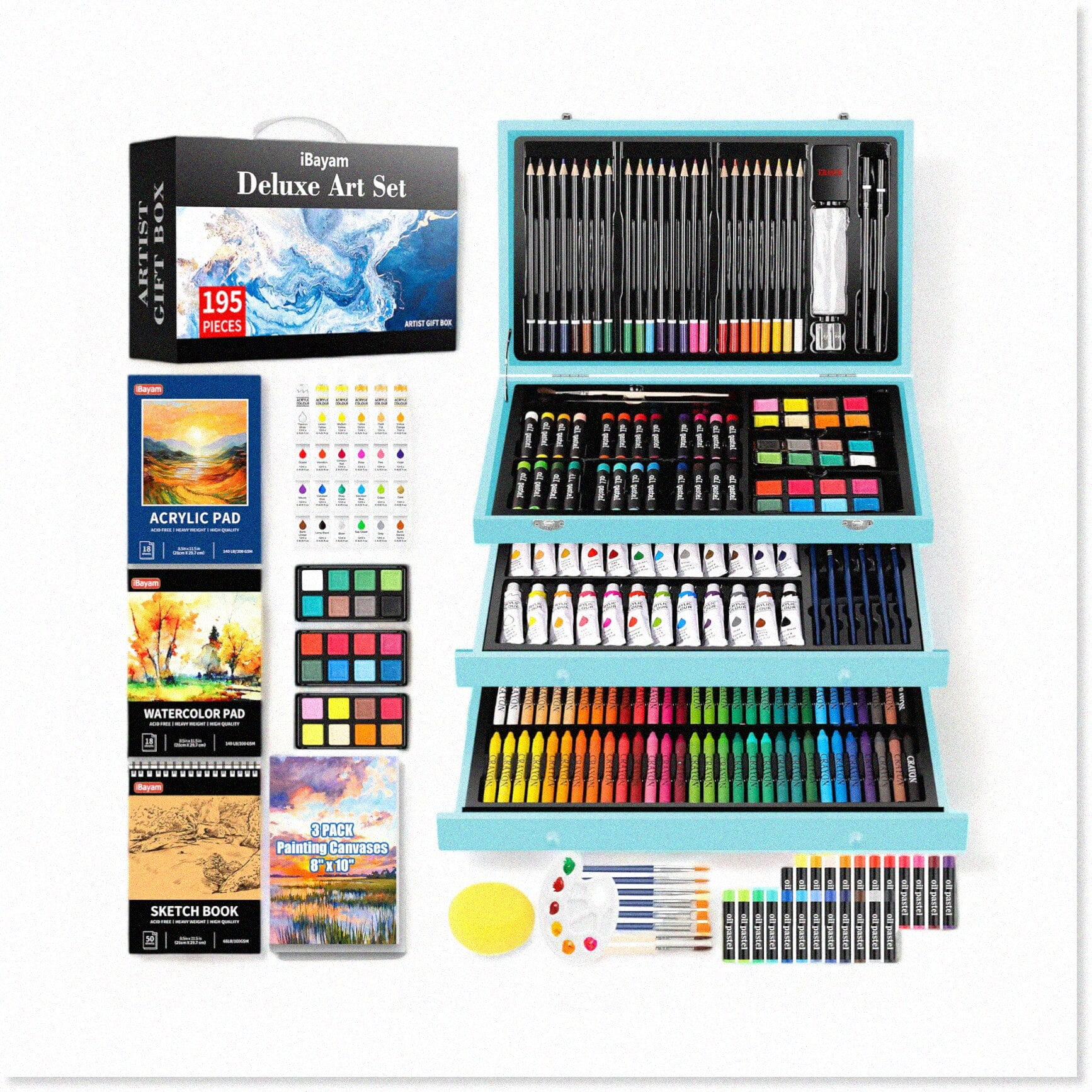 Artistic Masterpiece Deluxe Set: A4 Drawing Pads, Coloring Book ...