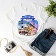 thumbnail image 1 of Artistic Michigan State Themes and Landmarks T-Shirt, Tee for History and Travel Lovers, 1 of 6