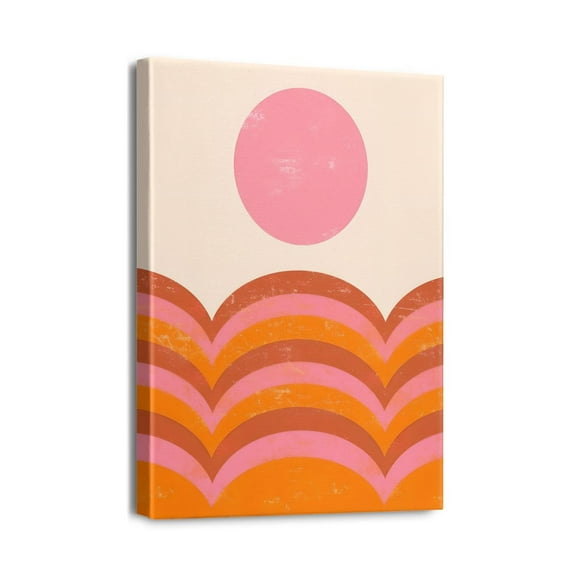 Artistic Mid-Century Modern Sky Canvas Print - 12x16inch Boho Wall Decor for a Stylish Touch in Living Room, Bedroom, Kitchen, Bathroom, and Home Office