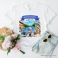 thumbnail image 1 of Artistic Mississippi State Themes and Landmarks T-Shirt, Tee for History and Travel Lovers, 1 of 6