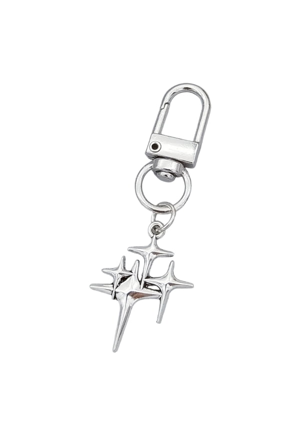 Artistic Moon and Stars Keychain Strong Alloy Metal Trendy Moon Key Rings Pendant Accessory for Personal Use