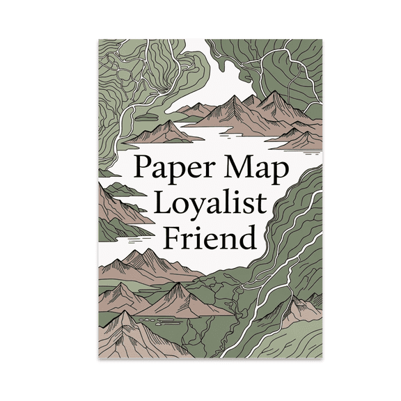 Artistic Mountain Map Decor - Cartography Enthusiast - 13x19 Poster Print