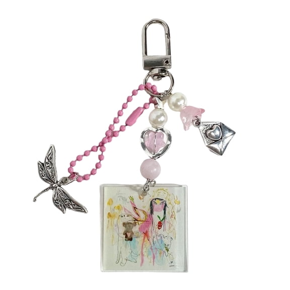 Artistic Music Disc Keychain Handmade Music Album Keyrings Portable Key Accessory Present for Friend Couples Occasions