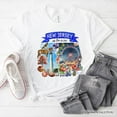 thumbnail image 1 of Artistic New Jersey State Themes and Landmarks T-Shirt, Tee for History and Travel Lovers, 1 of 6