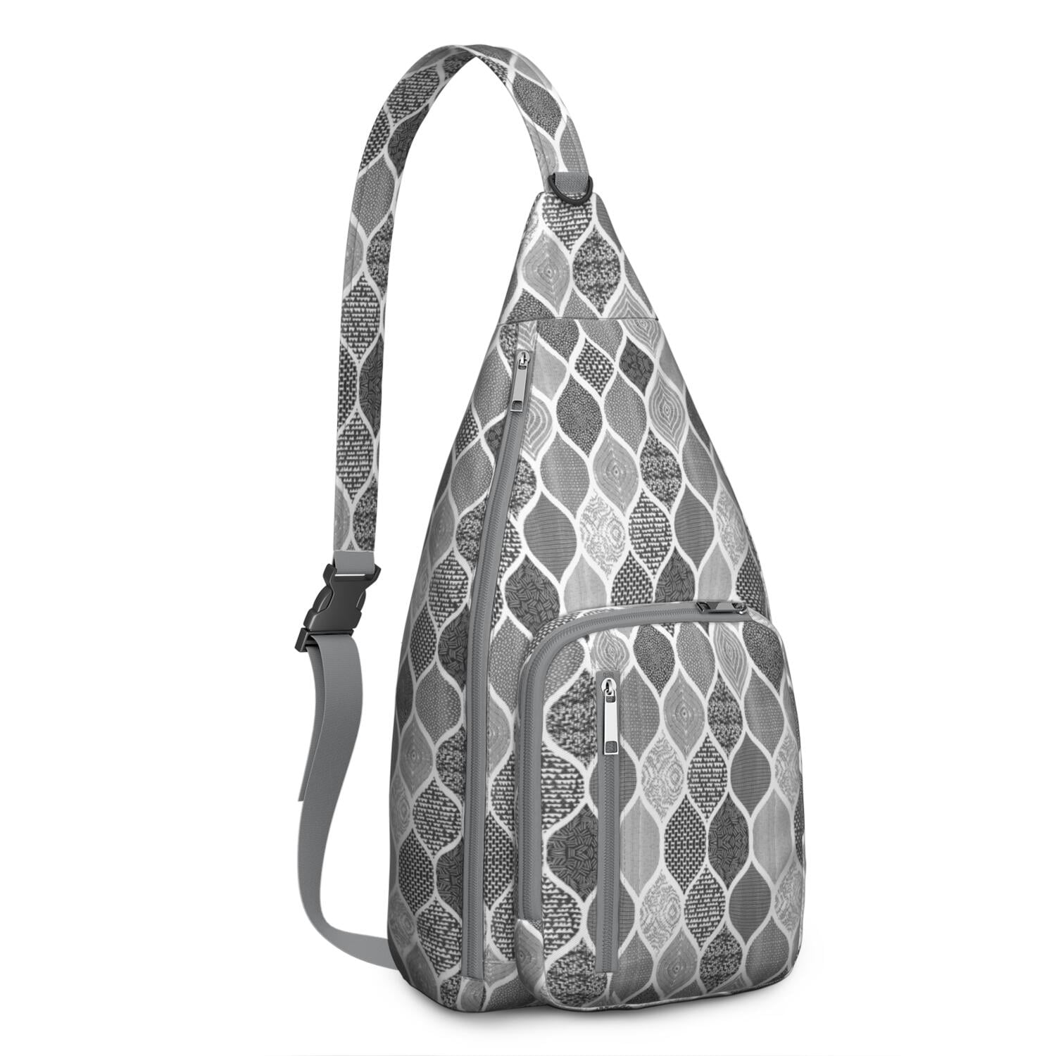 Artistic Nordic Sling Bag - Water-resistant Lightweight Crossbody Chest Pack with Bohemian Retro Patterns for Women