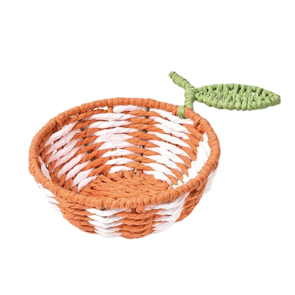 Artistic Open Weave Storage Basket Natural Fiber Fruit Kitchen Decoration