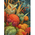 thumbnail image 1 of Artistic Owl with Pumpkins & Autumn Foliage Canvas Print, Suitable for Living Room, Bedroom, Office, Kitchen, Dining Room, 1 of 8