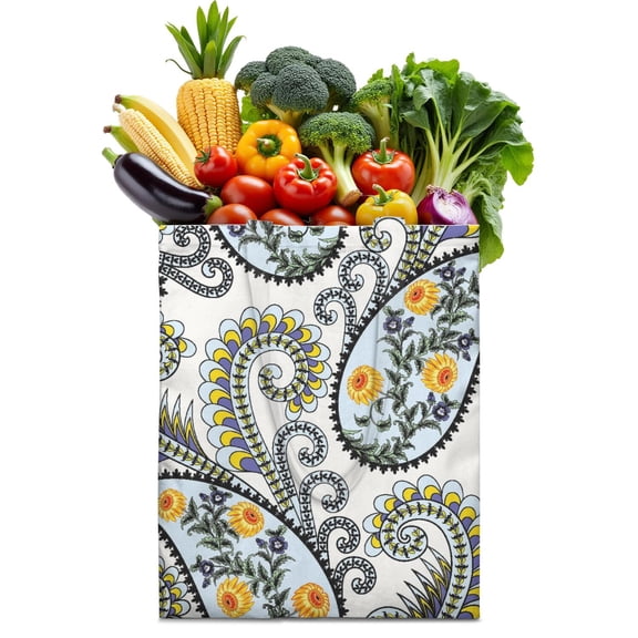 Artistic Paisley Boho Tote – Mandala Inspired Retro Canvas Bag, Chic Everyday Style