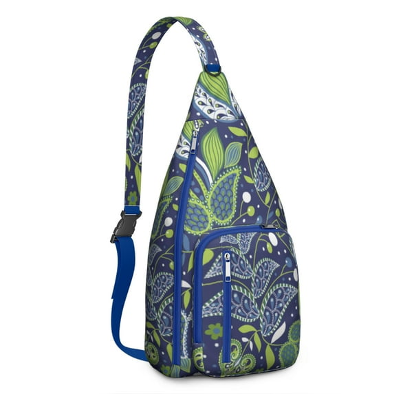 Artistic Paisley Daypack - Abstract Geometric Pattern Fanny Pack (Boho Chic Design)