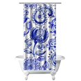 thumbnail image 1 of Artistic Paisley Floral Curtain 36x72 Inches, Quick-Dry Polyester with Hooks, Classic Bohemian Retro Design for Bathrooms, 1 of 5