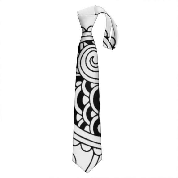 Artistic Paisley Men's Necktie - Classic Satin Wedding Tie for Groomsmen, Retro Floral Pattern, Wrinkle-Resistant, Universal Fit for Most Men