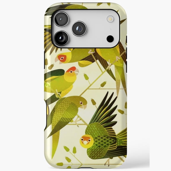 Artistic Parrot Stylized Birds Nature Case iPhone 17 16 15 14 13 12 11 Pro Max