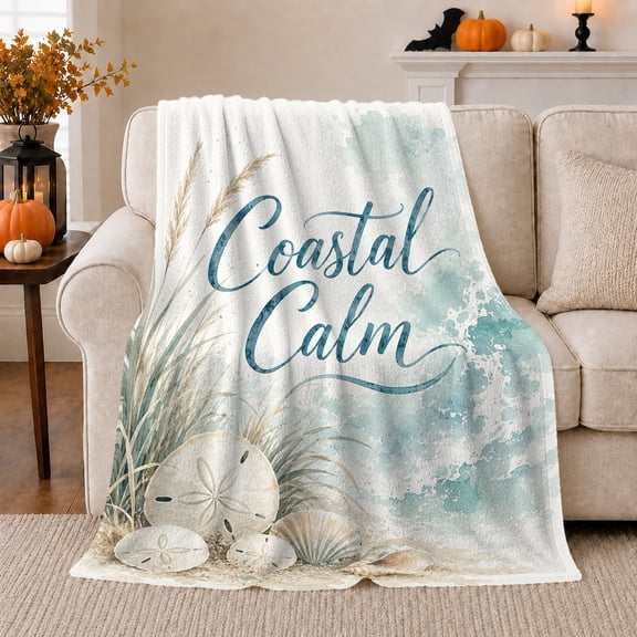 Artistic Pattern, Cozy Typography Art Scene, Warm Flannel Blanket for Living Room and Reading Nook with Detailed Artwork, Art Lovers Housewarming Gift, Artistic Home Decor