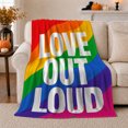 thumbnail image 1 of Artistic Pattern, Cozy Typography Art Scene, Warm Flannel Blanket for Living Room and Reading Nook with Detailed Artwork, Art Lovers Valentine's Day Gift, Artistic Home Decor, 1 of 9