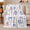 thumbnail image 1 of Artistic Pattern, Festive Holiday Scene, Warm Flannel Blanket for Living Room and Family Room with Detailed Artwork, Art Lovers Christmas Gift, Festive Home Decor, 1 of 9