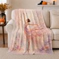 thumbnail image 1 of Artistic Pattern, Festive Holiday Scene, Warm Flannel Blanket for Living Room and Family Room with Detailed Artwork, Art Lovers Christmas Gift, Festive Home Decor, 1 of 9