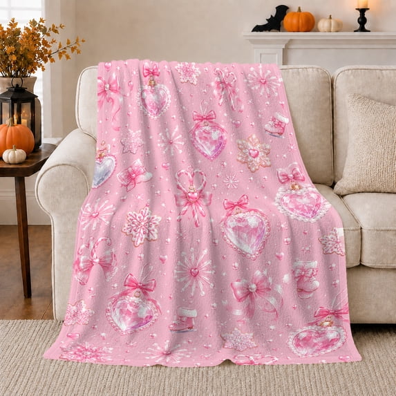 Artistic Pattern, Festive Holiday Scene, Warm Flannel Blanket for Living Room and Reading Nook with Detailed Artwork, Art Lovers Christmas Gift, Festive Home Decor