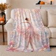 thumbnail image 1 of Artistic Pattern, Festive Holiday Scene, Warm Flannel Blanket for Sunroom and Reading Nook with Detailed Artwork, Art Lovers Graduation Gift, Celestial Home Decor, 1 of 9