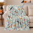 thumbnail image 1 of Artistic Pattern, Rustic Farmhouse Horse Scene, Warm Flannel Blanket for Ranch House and Living Room with Detailed Artwork, Horse Lovers Housewarming Gift, Rustic Home Decor, 1 of 9