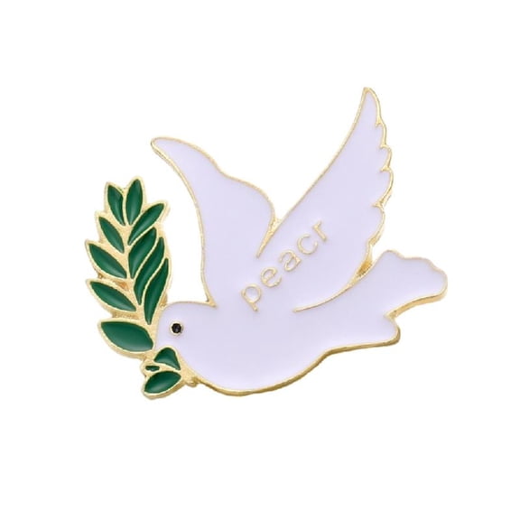 Artistic Peace Doves Pin Metal Pin Alloy Texture Friendship Badge for Daily Party