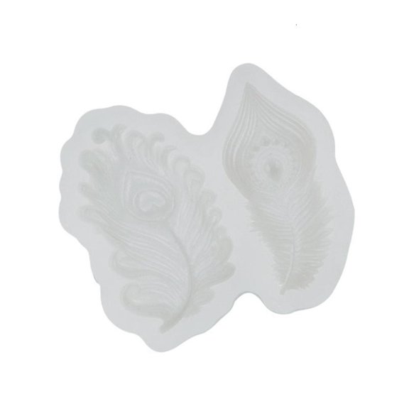 Artistic Peacocks Tail Silicone Baking Molds Crafting Tool Realistic Feathered Texture Dishwasher Safe