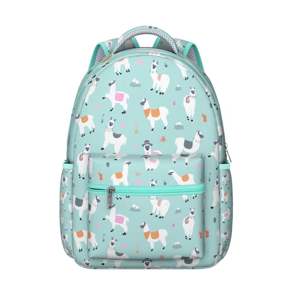 Artistic Pig School Backpack for Student Watercolor Farm Animal Cute Pig Cartoon Print Abstract Floral Pattern Aesthetic Bookbag for Student