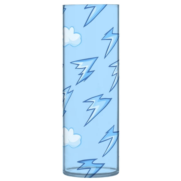 Artistic Plastic Vase: Where Contemporary Design Meets Floral Sophistication. Blue Lightning with Cloud