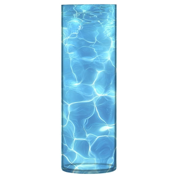 Artistic Plastic Vase: Where Contemporary Design Meets Floral Sophistication. Light Blue Water Ripple