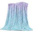 thumbnail image 1 of Artistic Plush Throw Bed Blanket for Kids Adults Ombre Beauty Mermaid Fish Scale Super Soft Cozy Luxurious Blanket Lightweight Fleece Blankets for Couch Bed Sofa Warm All Season 50×60inch, 1 of 6