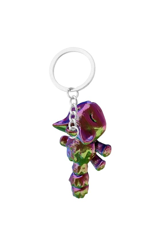 Artistic Printed Keychain Innovative Printed Keychain Pendant With Movable Links For Versatility