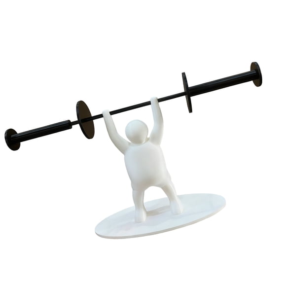 Artistic Printed Weightlifters Tissue Holder Compacts Size 16cm High 24cm Wide for Small Spaces