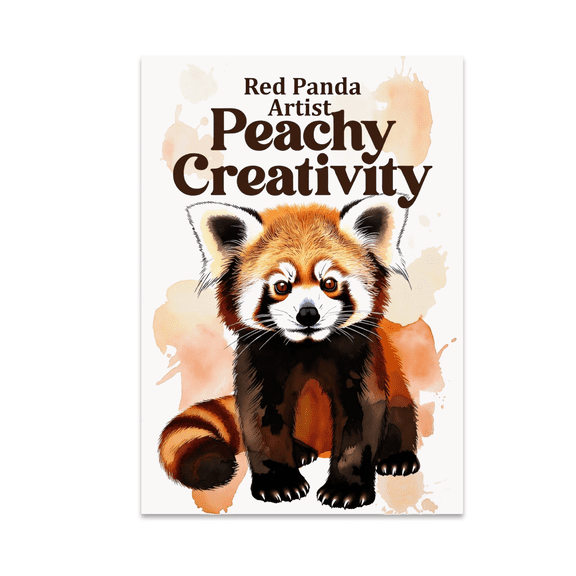 Artistic Red Panda Decor - Art Enthusiast - 13x19 Poster Print