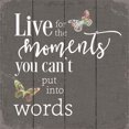 thumbnail image 1 of Artistic Reflections PA1108 14 x 14 in. Live for the Moments You Cant Fit Into Words Photo Clip Wood Pallet Art Print, 1 of 1