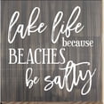 thumbnail image 1 of Artistic Reflections RE2205b 13 x 13 in. Beaches Be Salty Pallet Art, Black, 1 of 1