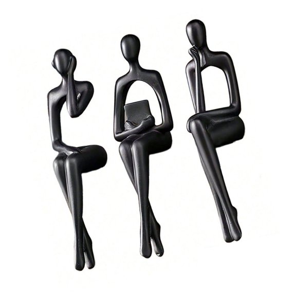 Artistic Resin Statue Abstract Humanoid Design Figurine For Bookshelf Counter Workplaces Desktop Shelf Display