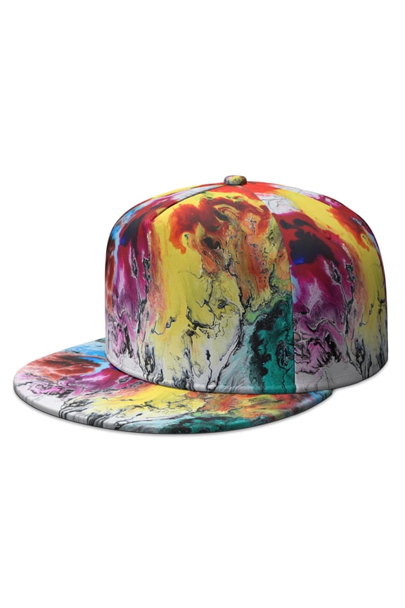 Artistic Retro Snapback Hat - Adjustable Flat Brim Cap for Men Women | Vintage Style