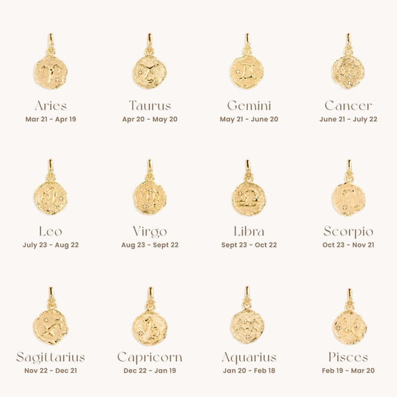 Artistic Retro Style Twelve Constellations Necklace Women