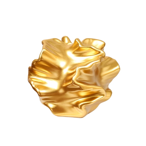 Artistic Ruffled Vase - Abstract Art Decorative Flower Vase for Modern Home & Office, Living Room & Table Centerpieces