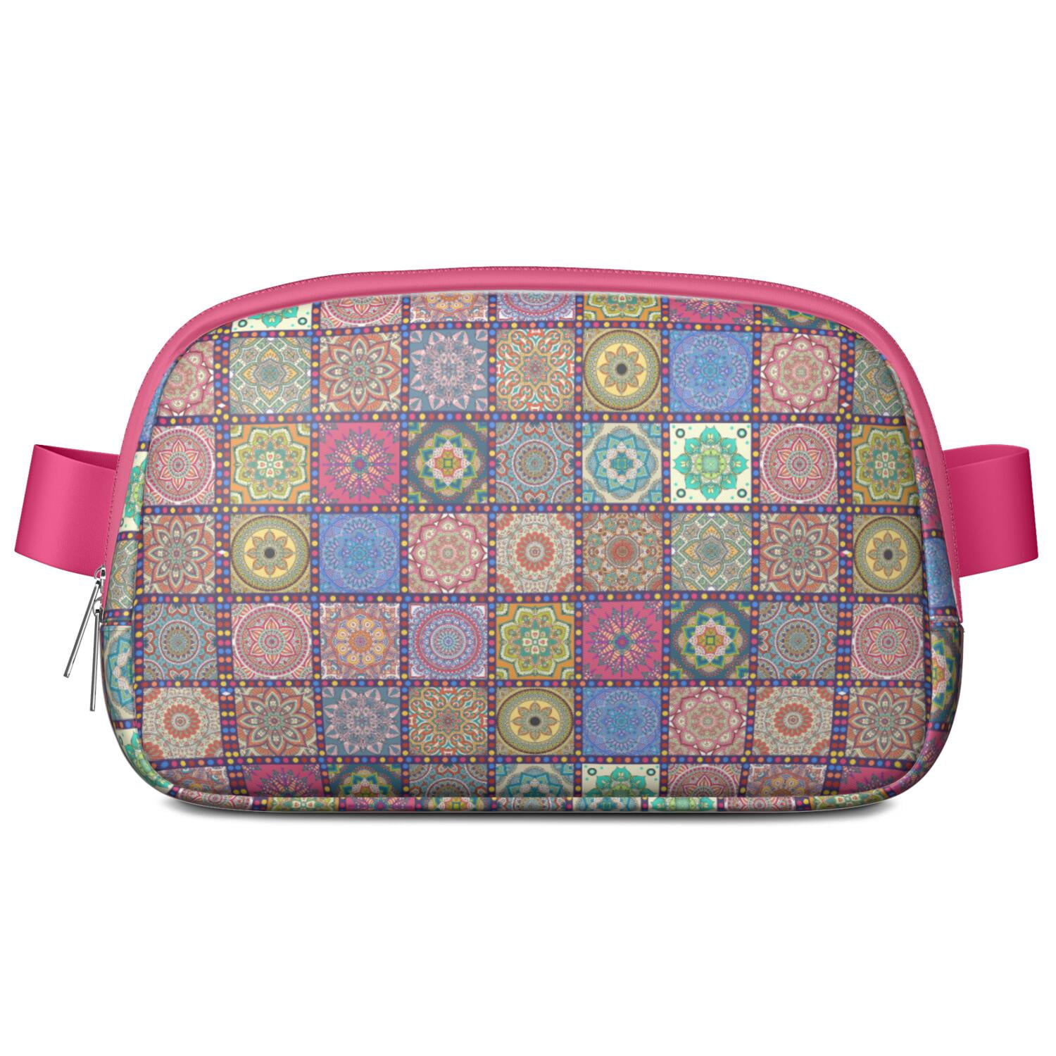 Artistic Running Belt Bag – Geometric Fanny Pack for Women – Secure and Adjustable