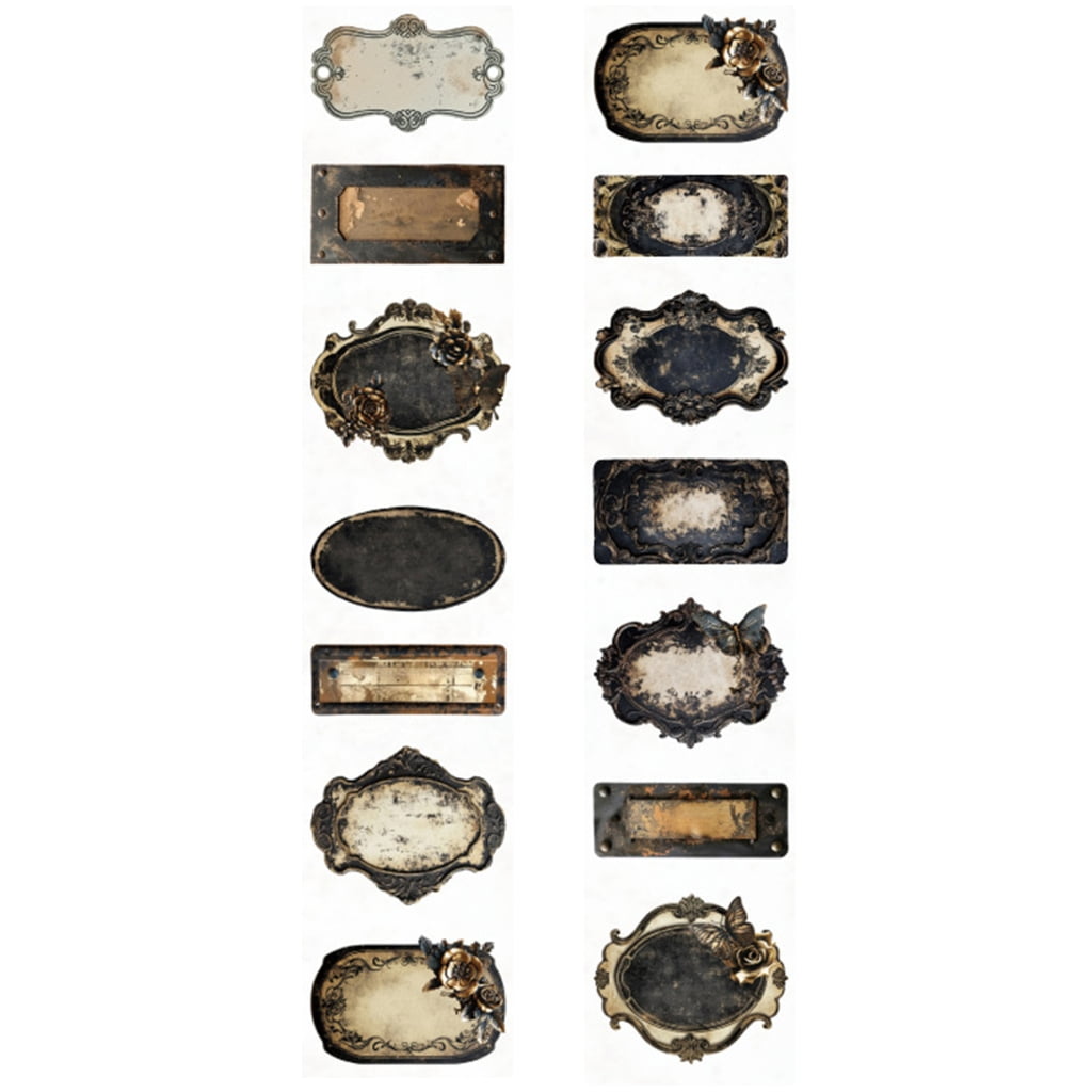 Artistic Rust Theme Stickers Tape Sticker Roll For Scrapbooking ...