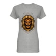thumbnail image 1 of Artistic Sacred Lion Head Shaped T-Shirt Women -Image by Shutterstock, Female Large, 1 of 2