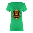thumbnail image 1 of Artistic Sacred Lion Head Shaped T-Shirt Women -Image by Shutterstock, Female XX-Large, 1 of 2