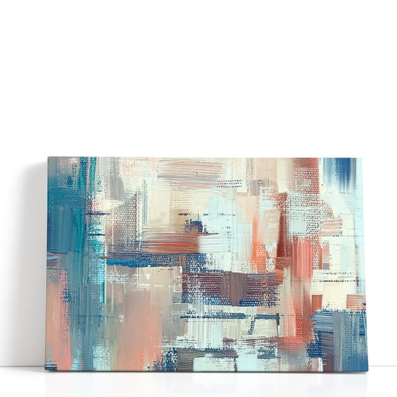 Artistic Sand Color Texture Abstract Art - Wrapped Canvas Print Wall Art | 18" W x 12" H